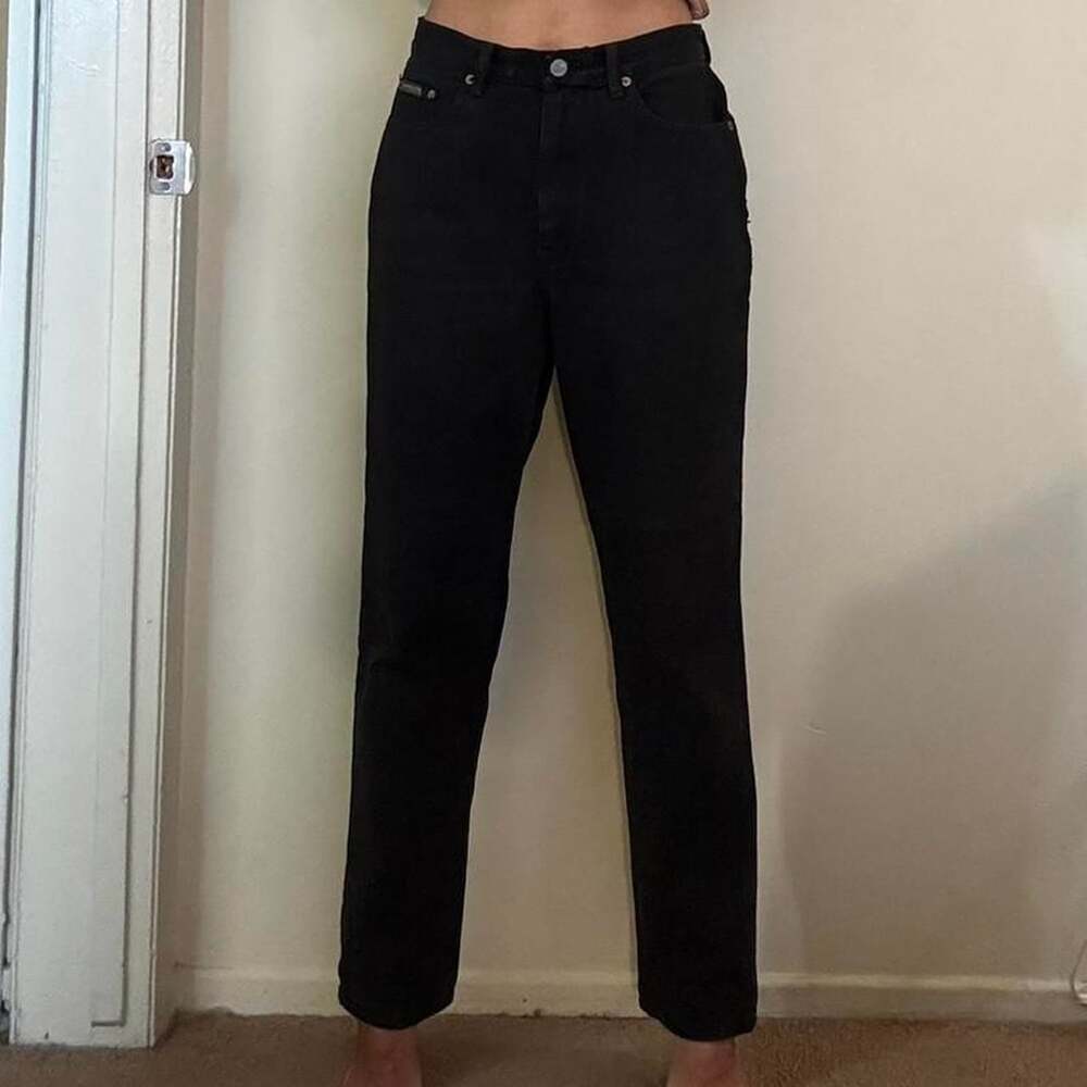Calvin Klein Jeans Straight Leg Jeans Size 10 Black Denim